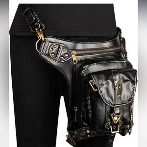 Alternative fashion fany pack holster gun bag goth steampunk biker gothic bag